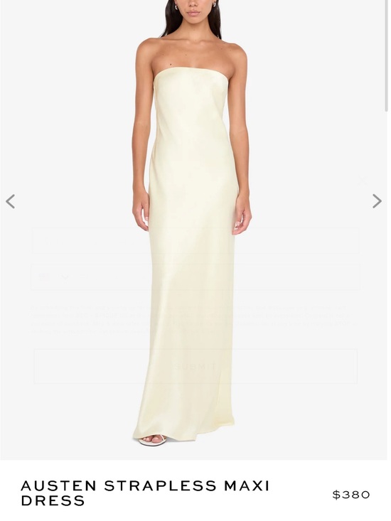 Bec & Bridge Dresses & Skirts - Austen Strapless Maxi Dress - Ice Yellow